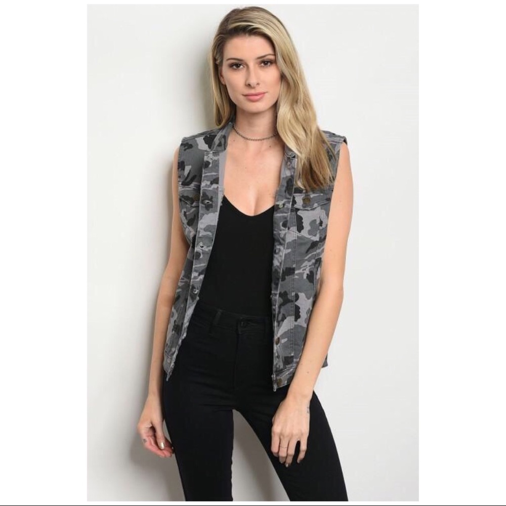 Grey Camo Vest